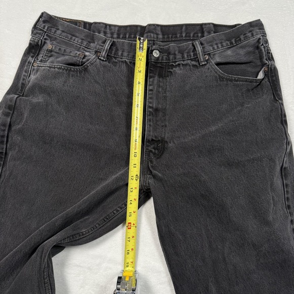 Levis 550 Jeans Mens 44x30 Black Relaxed Tapered Fit Denim Pants Stonewash - Picture 16 of 16